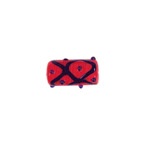 Multi layered Bumpy Beads with dots and swirls 6968