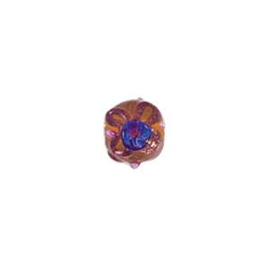 Goldstone Lampworked Glass Beads w or swirly Flowers 6970