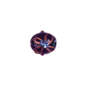 Goldstone Lampworked Glass Beads w or swirly Flowers 6972