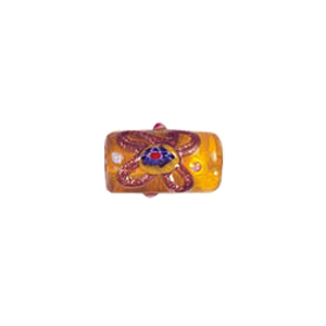 Goldstone Lampworked Glass Beads w or swirly Flowers 6979