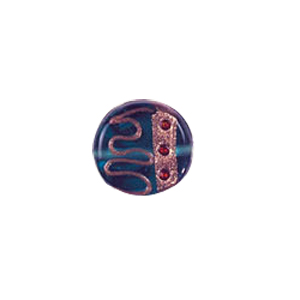 Goldstone Lampworked Glass Beads w or swirly Flowers 6983