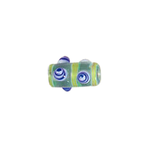 Multi layered Bumpy Beads in Evil eye pattern with stripe band 6989