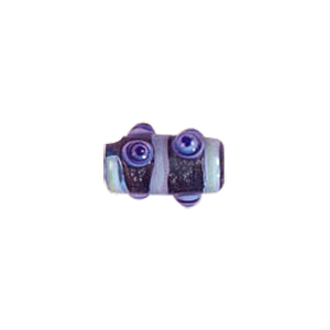 Multi layered Bumpy Beads in Evil eye pattern with stripe band 6993