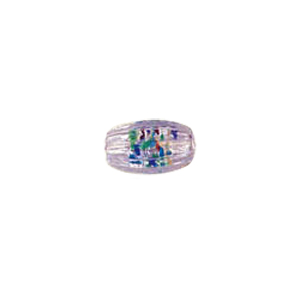 Printed and spotted Silver foiled Glass Beads 7035