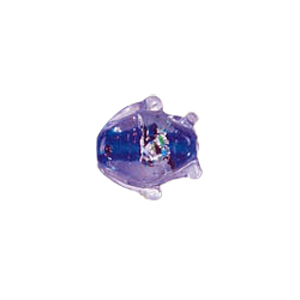 Fish shaped Silver foiled Glass Beads 7045