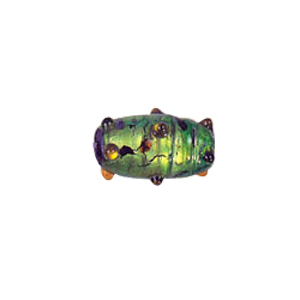 Lampworked Silver mirror gloss Foiled Glass Beads 7078