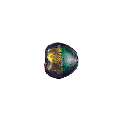 2 tone Furnace large Silver Foiled Glass Beads 7131