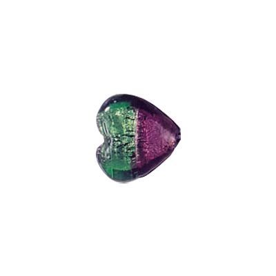2 tone Furnace large Silver Foiled Glass Beads 7132