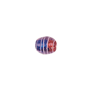 Glitter filled Glass Beads w or stripes 7171