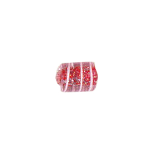 Glitter filled Glass Beads w or stripes 7177