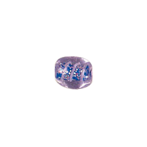 Glitter filled Glass Beads w or stripes 7178