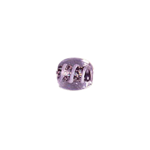 Glitter filled Glass Beads w or stripes 7180