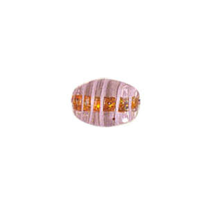 Glitter filled Glass Beads w or stripes 7190