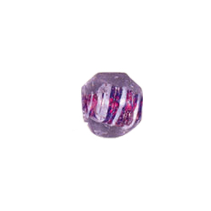 Glitter filled Glass Beads w or stripes 7199