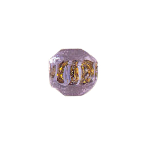 Glitter filled Glass Beads w or stripes 7201