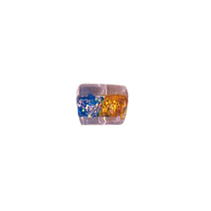 Glitter filled Glass Beads 2 tone 7207