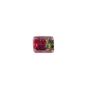 Glitter filled Glass Beads 2 tone 7208