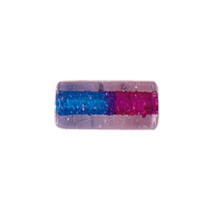 Glitter filled Glass Beads 2 tone 7214