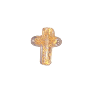 Silver or Gold Foiled Cross Pendant 7249