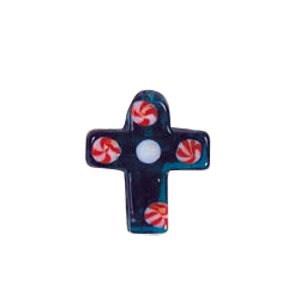 Lampworked Decorative Cross Pendant 7259