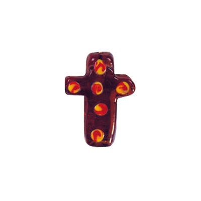 Lampworked Decorative Cross Pendant 7267