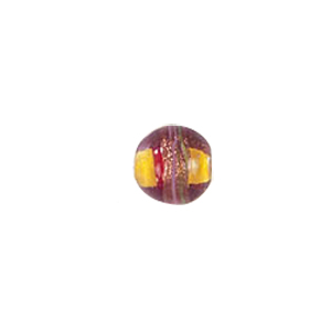 Multi Color lined and striped Lampworked Glass Beads 7273