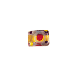 Multi Color lined and striped Lampworked Glass Beads 7306