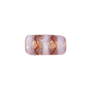 Multi Color lined and striped Lampworked Glass Beads 7310