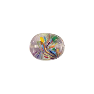 Multi Color lined and striped Lampworked Glass Beads 7315