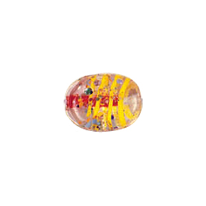 Multi Color lined and striped Lampworked Glass Beads 7317