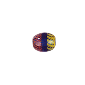 Multi Color lined and striped Lampworked Glass Beads 7324