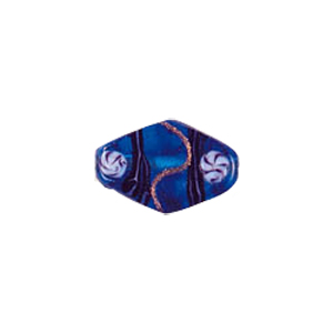 Multi Color lined and striped Lampworked Glass Beads 7335