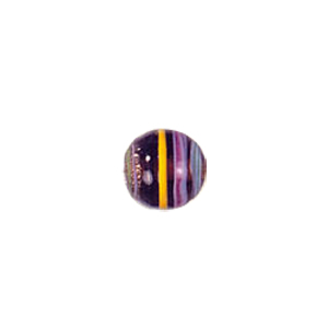 Multi Color lined and striped Lampworked Glass Beads 7341