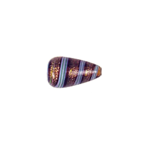 Multi Color lined and striped Lampworked Glass Beads 7348