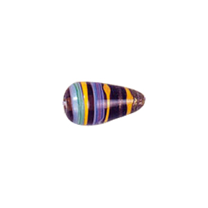 Multi Color lined and striped Lampworked Glass Beads 7349