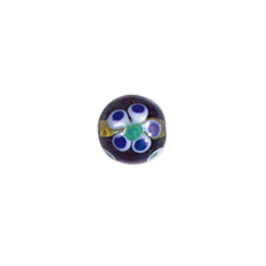 Dotted Flower Lampworked Glass Beads 7411