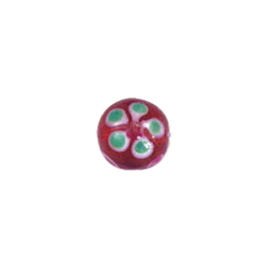Dotted Flower Lampworked Glass Beads 7413