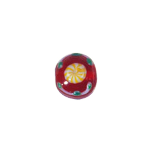 Dotted Flower Lampworked Glass Beads 7445