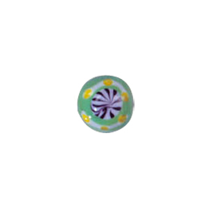 Dotted Flower Lampworked Glass Beads 7453