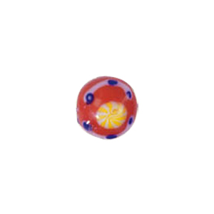 Dotted Flower Lampworked Glass Beads 7455