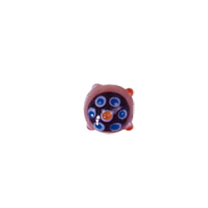 Dotted Flower Lampworked Glass Beads 7494