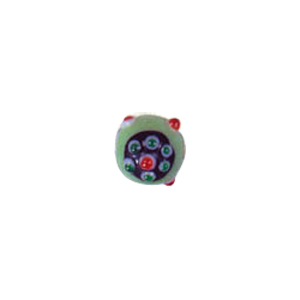 Dotted Flower Lampworked Glass Beads 7496