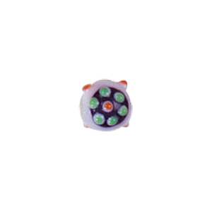 Dotted Flower Lampworked Glass Beads 7497