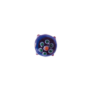 Dotted Flower Lampworked Glass Beads 7504