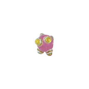 4 layer 2 color Bumpy Glass Beads 7508