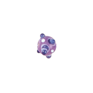 4 layer 2 color Bumpy Glass Beads 7512