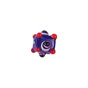 4 layer 2 color Bumpy Glass Beads 7547