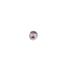 Pressed Faceted Iridescent Rainbow coating Glass Beads 7898