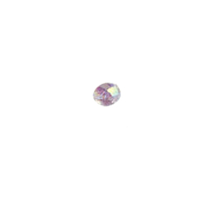Pressed Faceted Iridescent Rainbow coating Glass Beads 7917