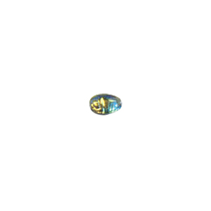 Pressed Faceted Iridescent Rainbow coating Glass Beads 7938